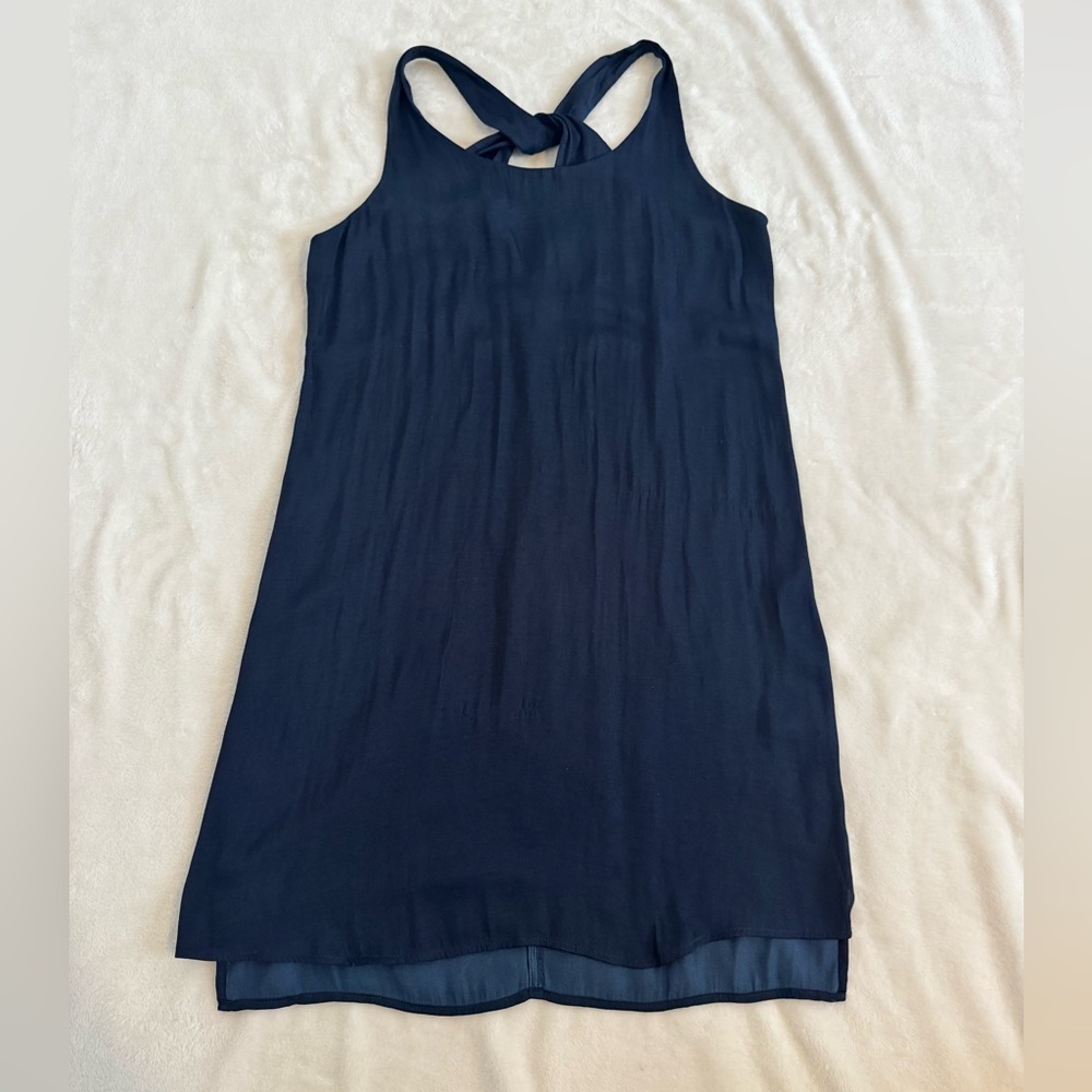Trouvé Size Small Navy Blue Polyester Sleeveless Shift Dress.